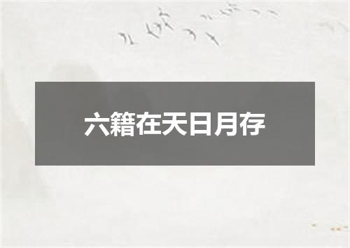 六籍在天日月存