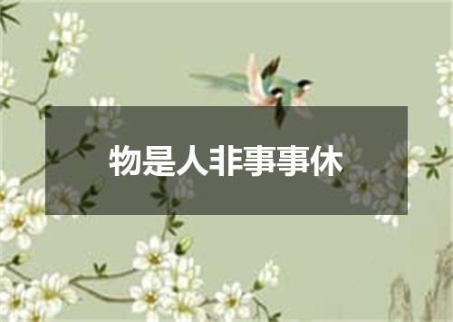 物是人非事事休