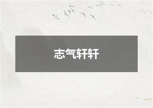 志气轩轩