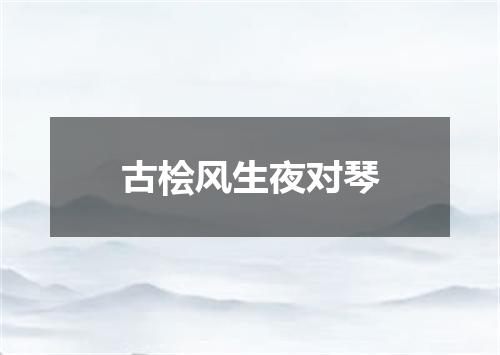 古桧风生夜对琴