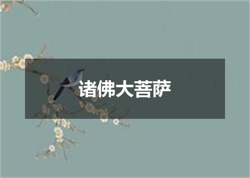 诸佛大菩萨