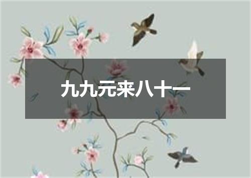 九九元来八十一