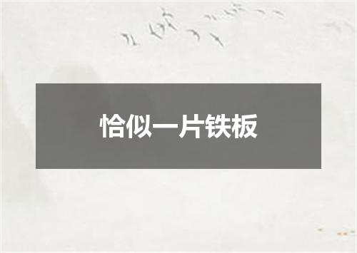 恰似一片铁板
