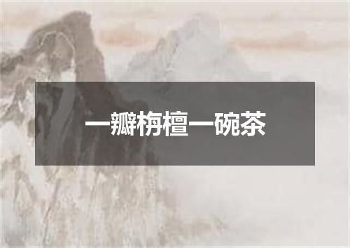 一瓣栴檀一碗茶