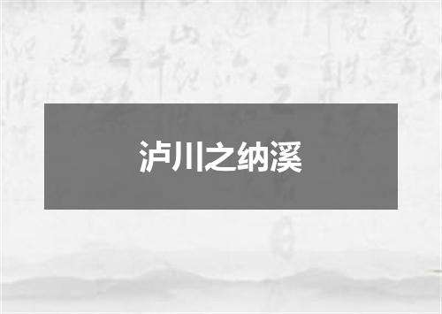 泸川之纳溪