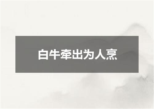 白牛牵出为人烹