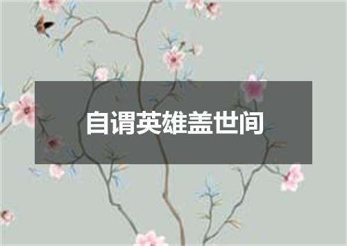自谓英雄盖世间