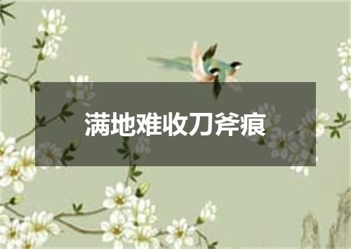 满地难收刀斧痕