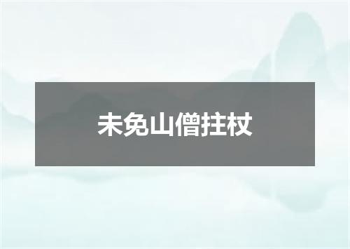 未免山僧拄杖
