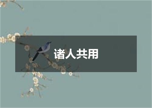诸人共用