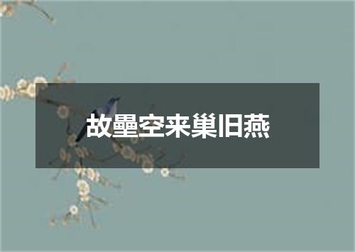 故壘空来巢旧燕