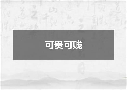 可贵可贱