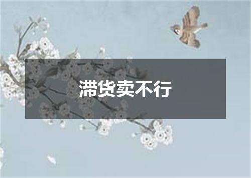 滞货卖不行
