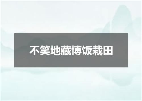 不笑地藏博饭栽田