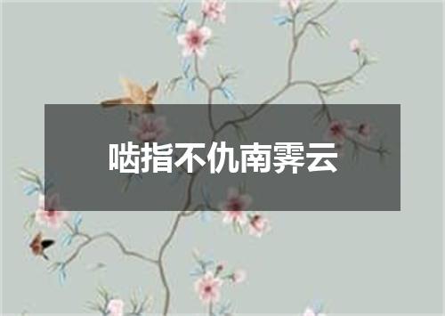 啮指不仇南霁云