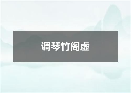 调琴竹阁虚