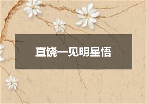 直饶一见明星悟