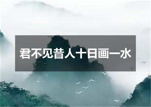 君不见昔人十日画一水