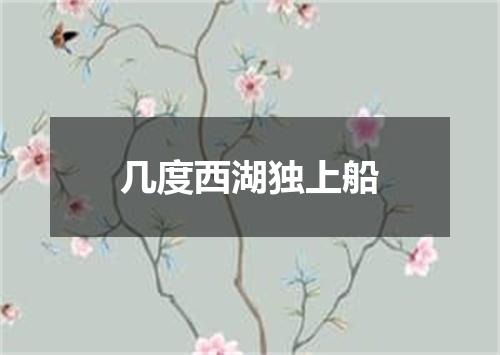 几度西湖独上船