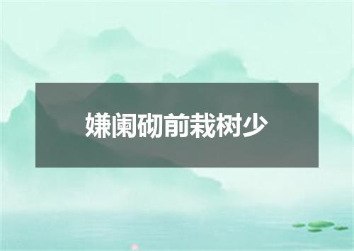 嫌阑砌前栽树少