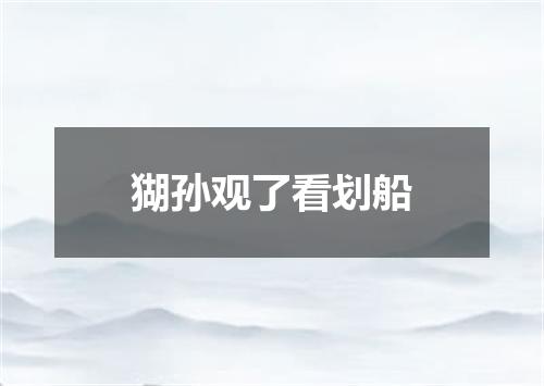 猢孙观了看划船