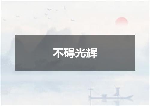 不碍光辉