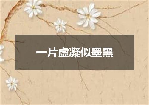 一片虚凝似墨黑