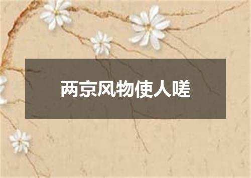 两京风物使人嗟