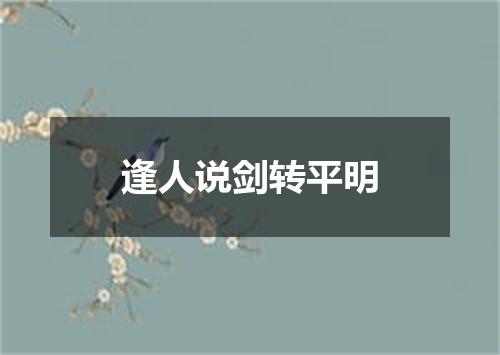逢人说剑转平明