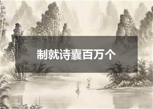 制就诗囊百万个