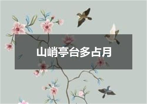 山峭亭台多占月