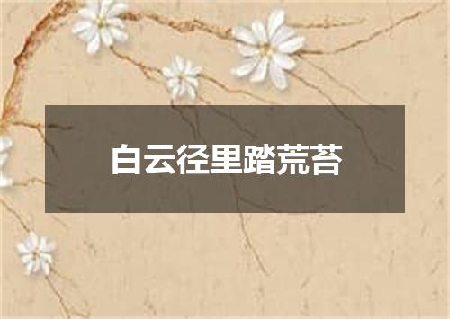白云径里踏荒苔