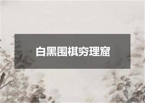 白黑围棋穷理窟