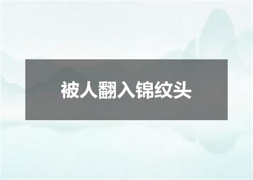 被人翻入锦纹头