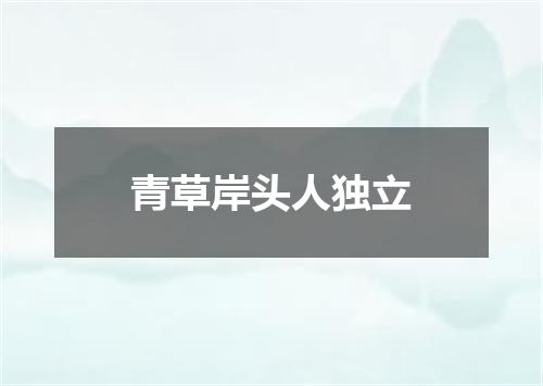 青草岸头人独立