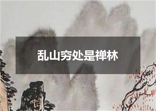 乱山穷处是禅林