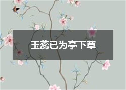 玉蕊已为亭下草