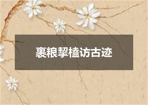 裹粮挈榼访古迹