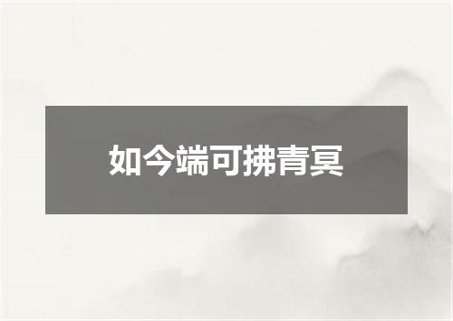 如今端可拂青冥
