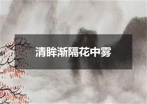 清眸渐隔花中雾