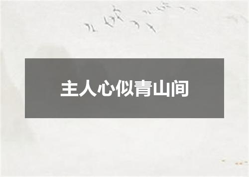 主人心似青山间