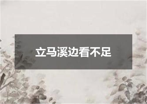 立马溪边看不足