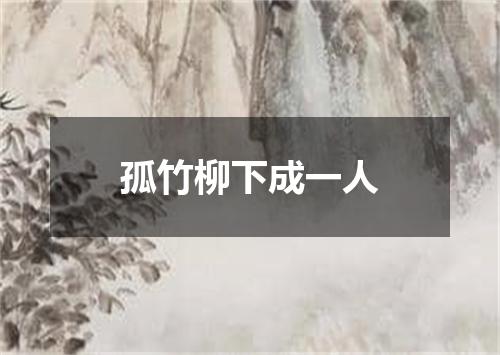 孤竹柳下成一人
