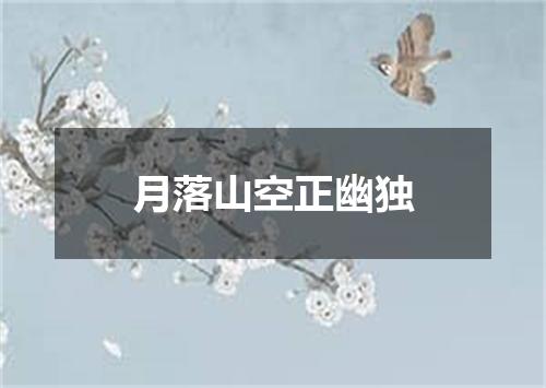 月落山空正幽独
