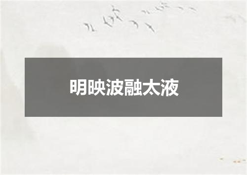 明映波融太液