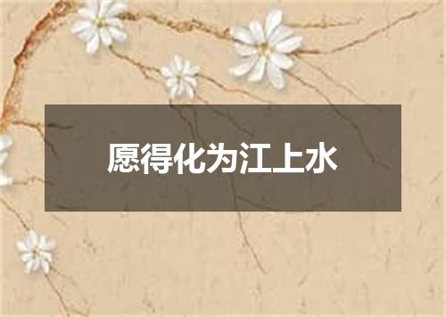 愿得化为江上水