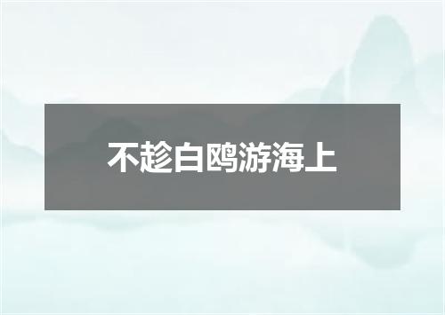 不趁白鸥游海上