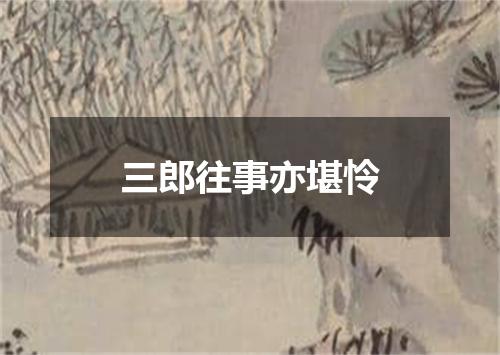 三郎往事亦堪怜