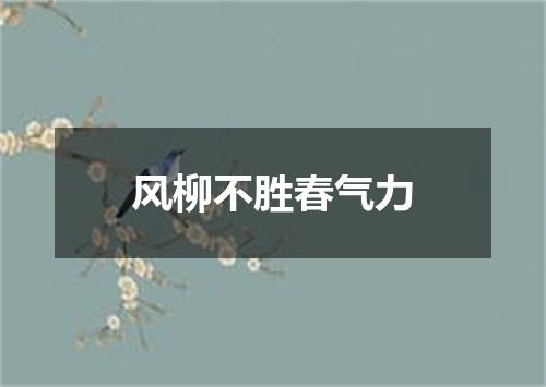 风柳不胜春气力