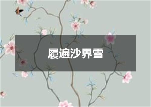 履遍沙界雪